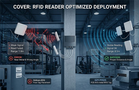 why rfid read range becomes short in warehouse